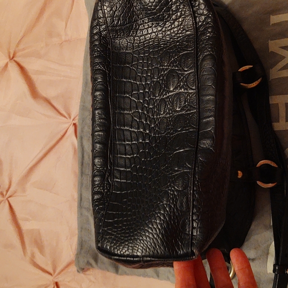Brahmin black satchel/convertible shoulder strap purse - Picture 3 of 11